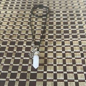 White Crystal Pendant Necklace
